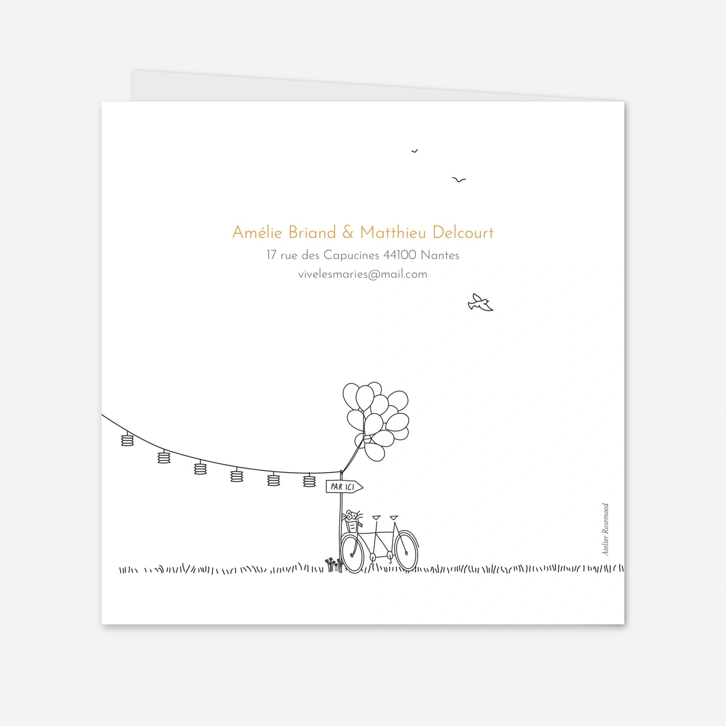 Faire-part mariage Promesse champêtre