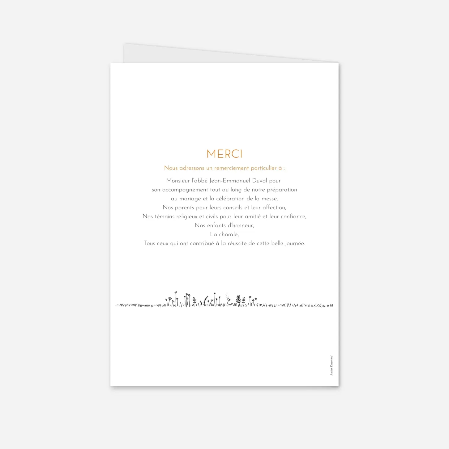 Livret de messe mariage Promesse champêtre