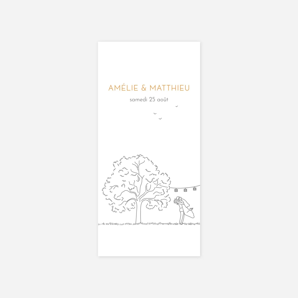 Menu mariage Promesse champêtre