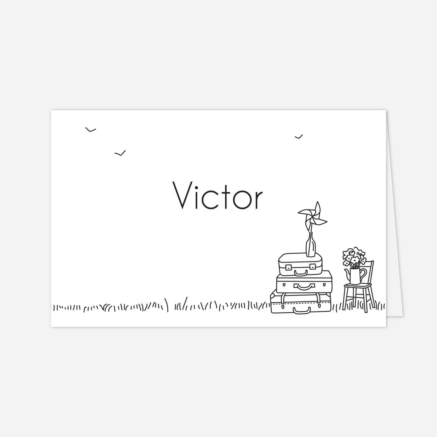 Marque-place mariage Promesse champêtre