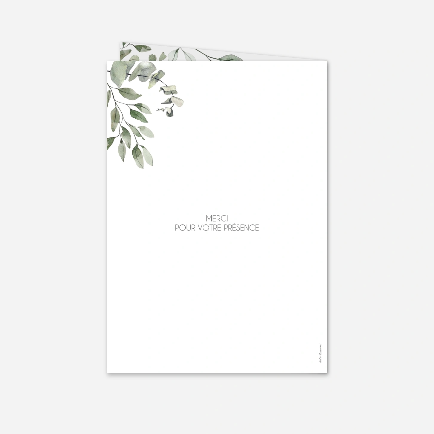 Livret de messe baptême Promesse Eucalyptus