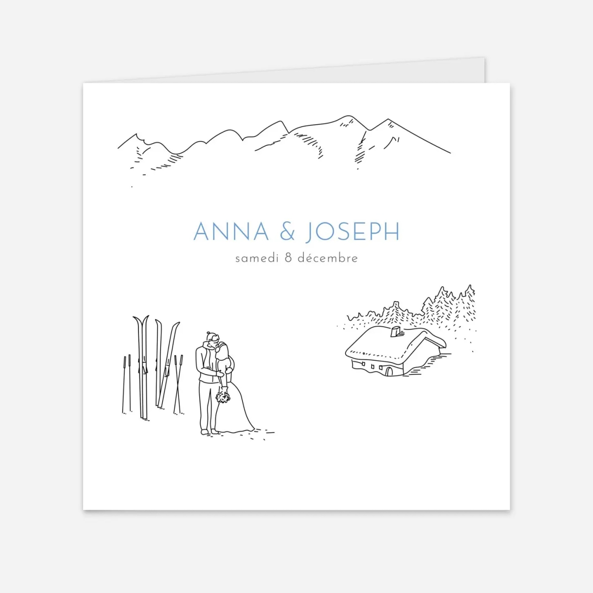 Faire-part mariage Promesse d'hiver