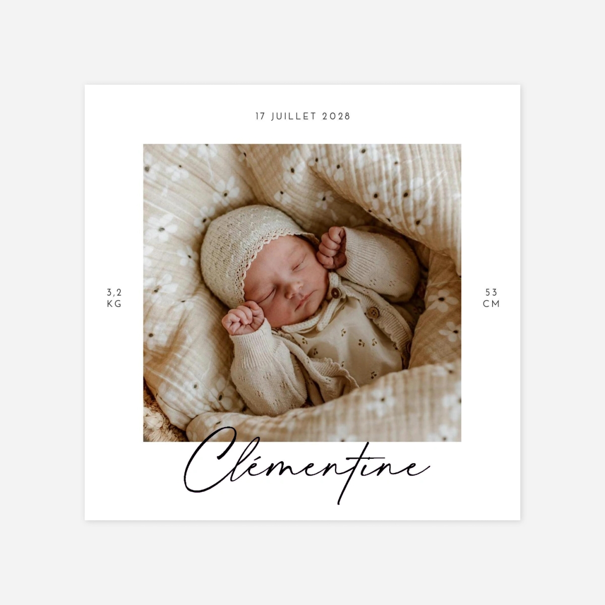 Faire-part naissance Premiers jours