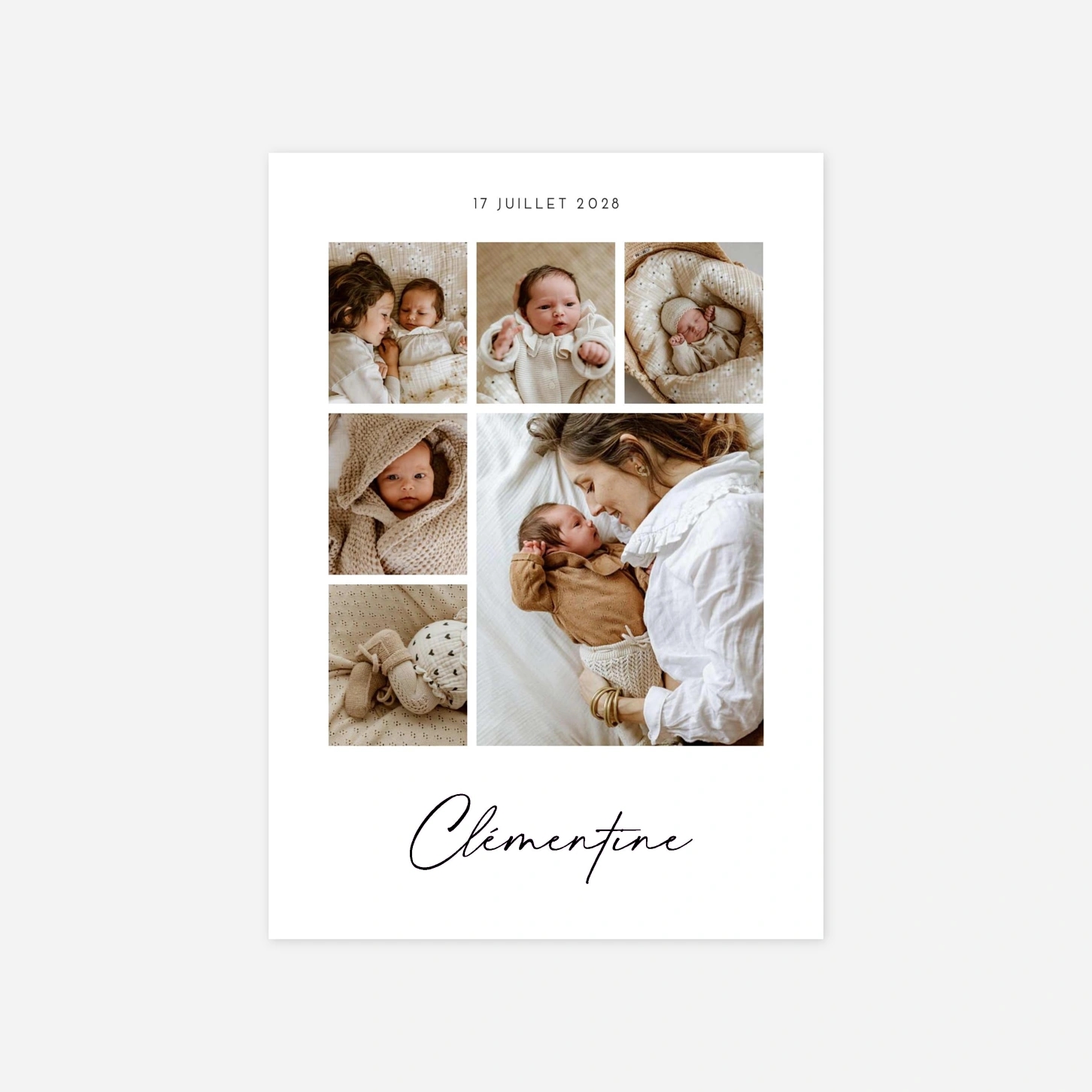 Faire-part naissance Premiers jours