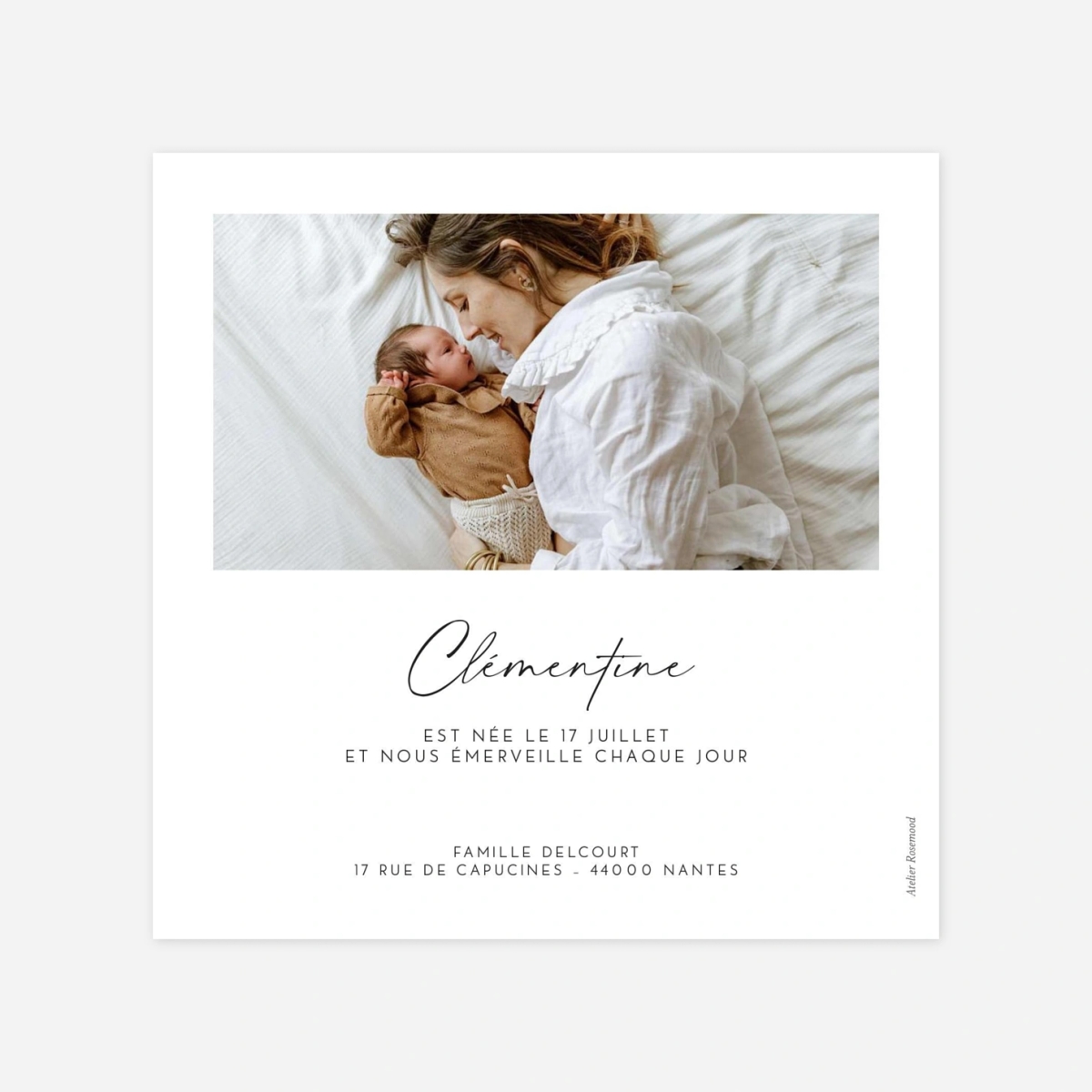 Faire-part naissance Premiers jours