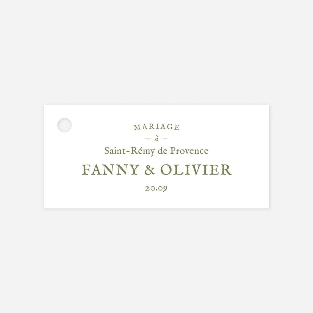 Etiquette perforée mariage Provence