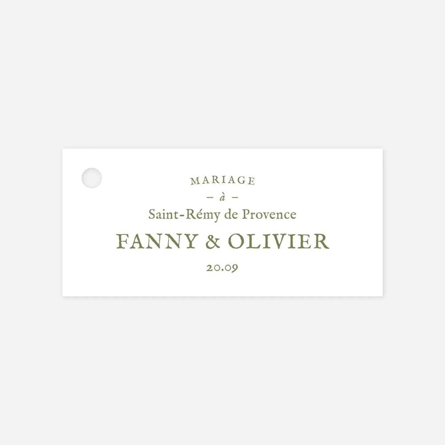 Etiquette perforée mariage Provence