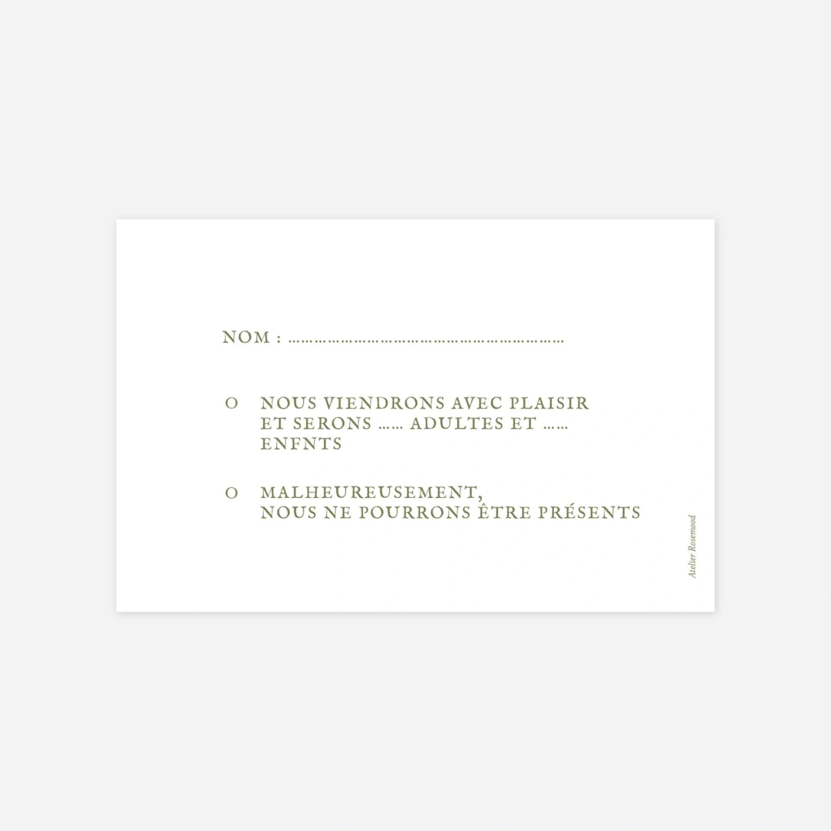 Carton réponse Provence