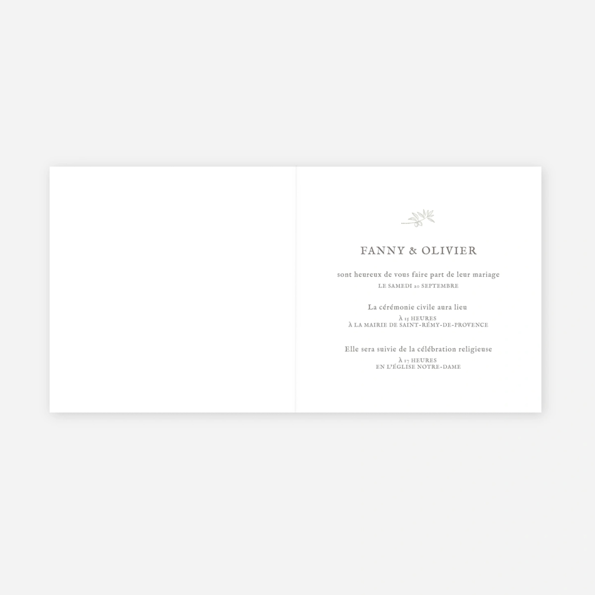 Faire-part mariage Provence