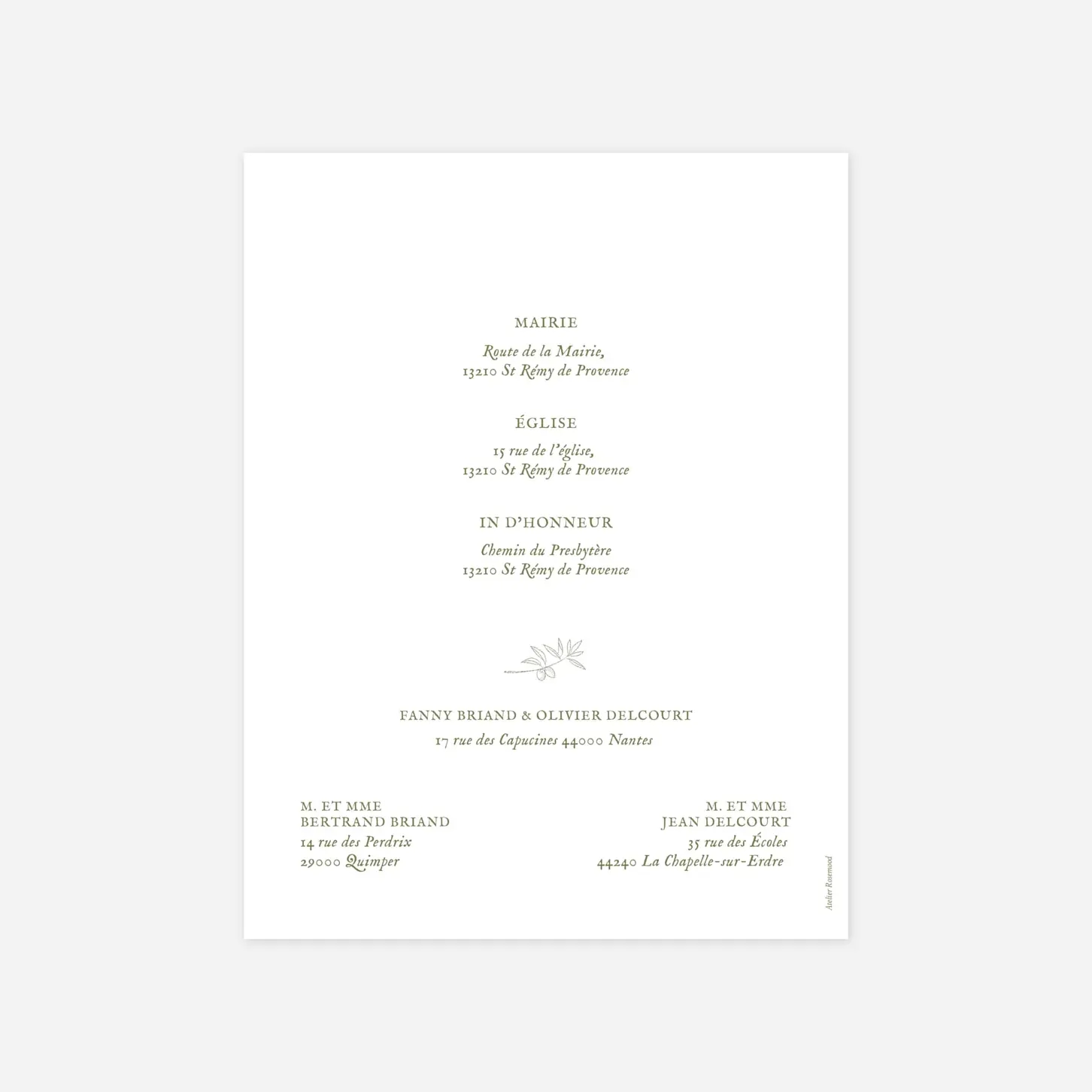 Faire-part mariage Provence