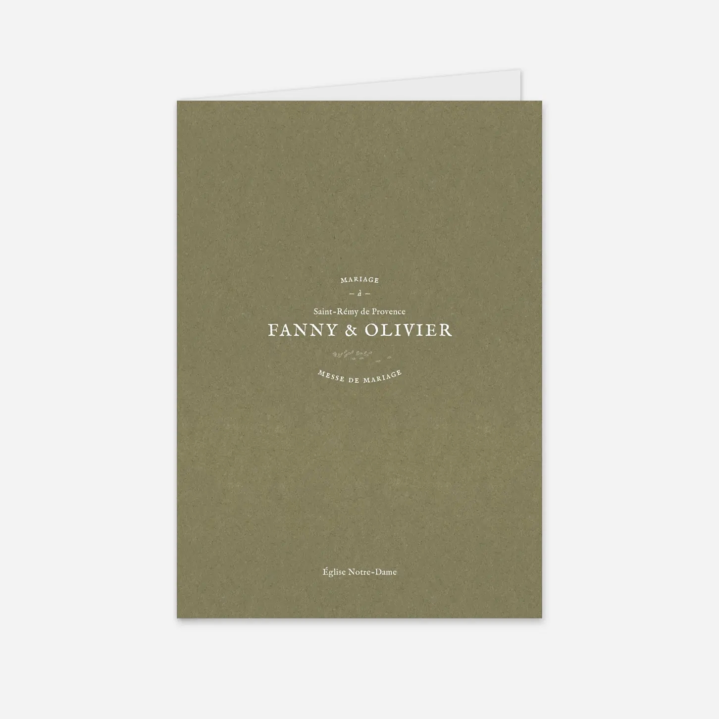 Livret de messe mariage Provence