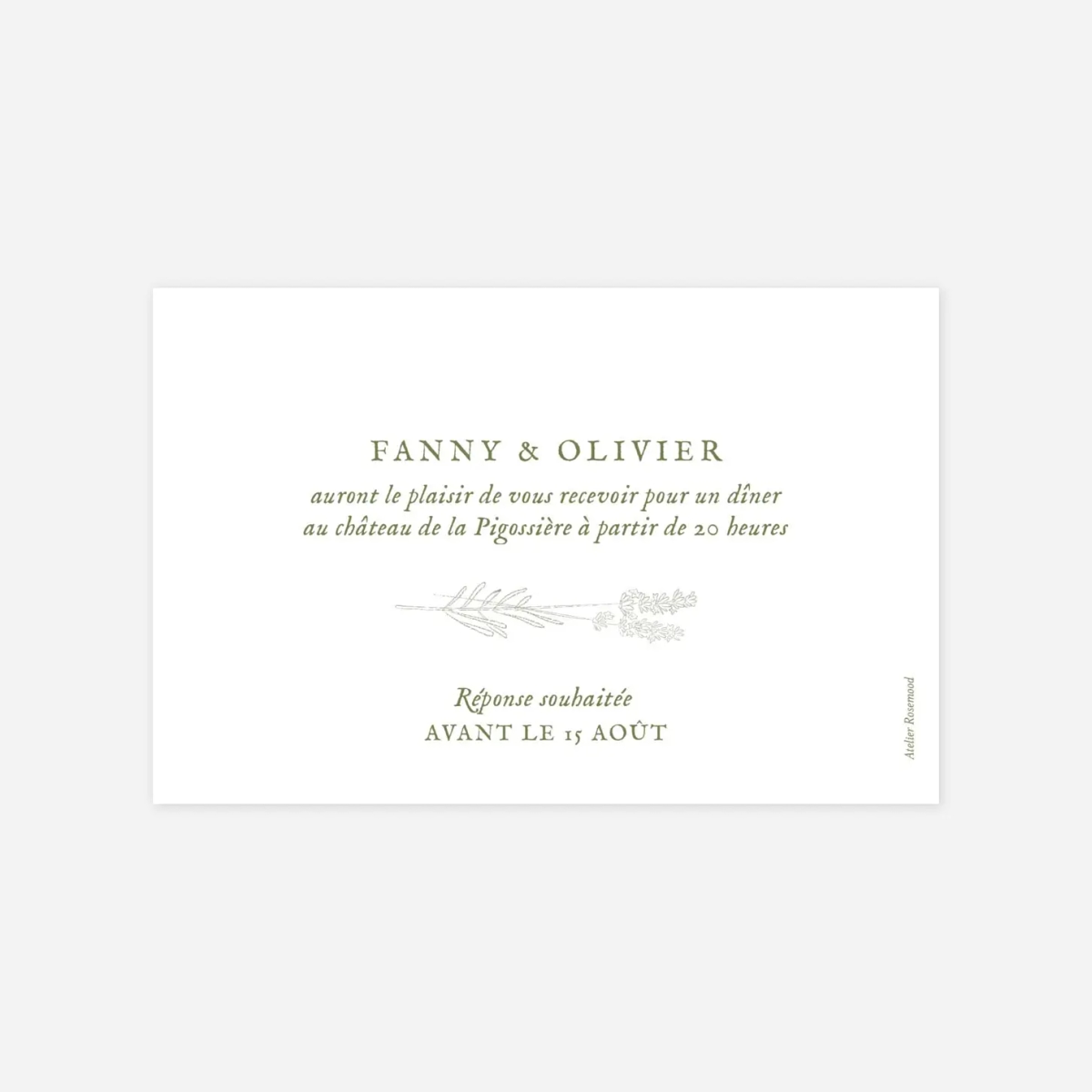 Carton d'invitation Provence