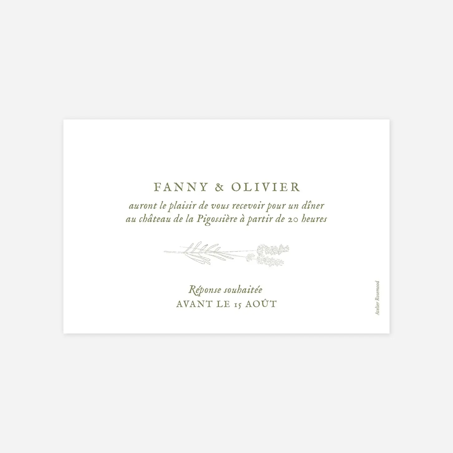 Carton d'invitation Provence