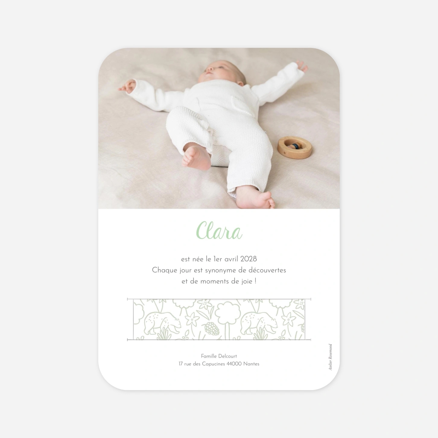 Faire-part naissance Promenade