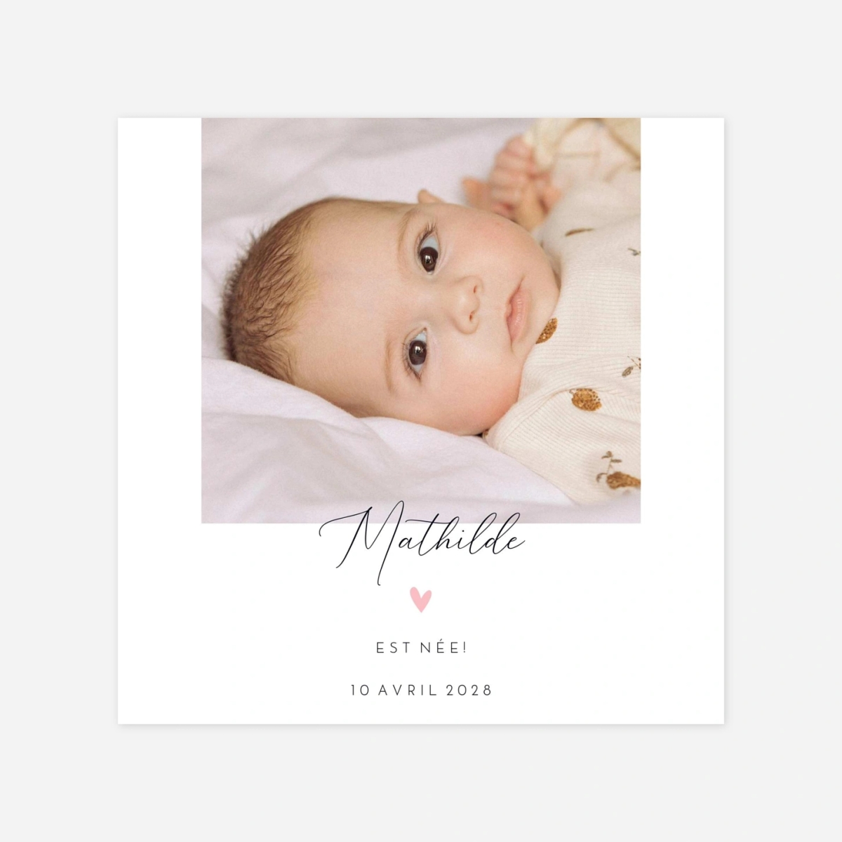 Faire-part naissance Trésor