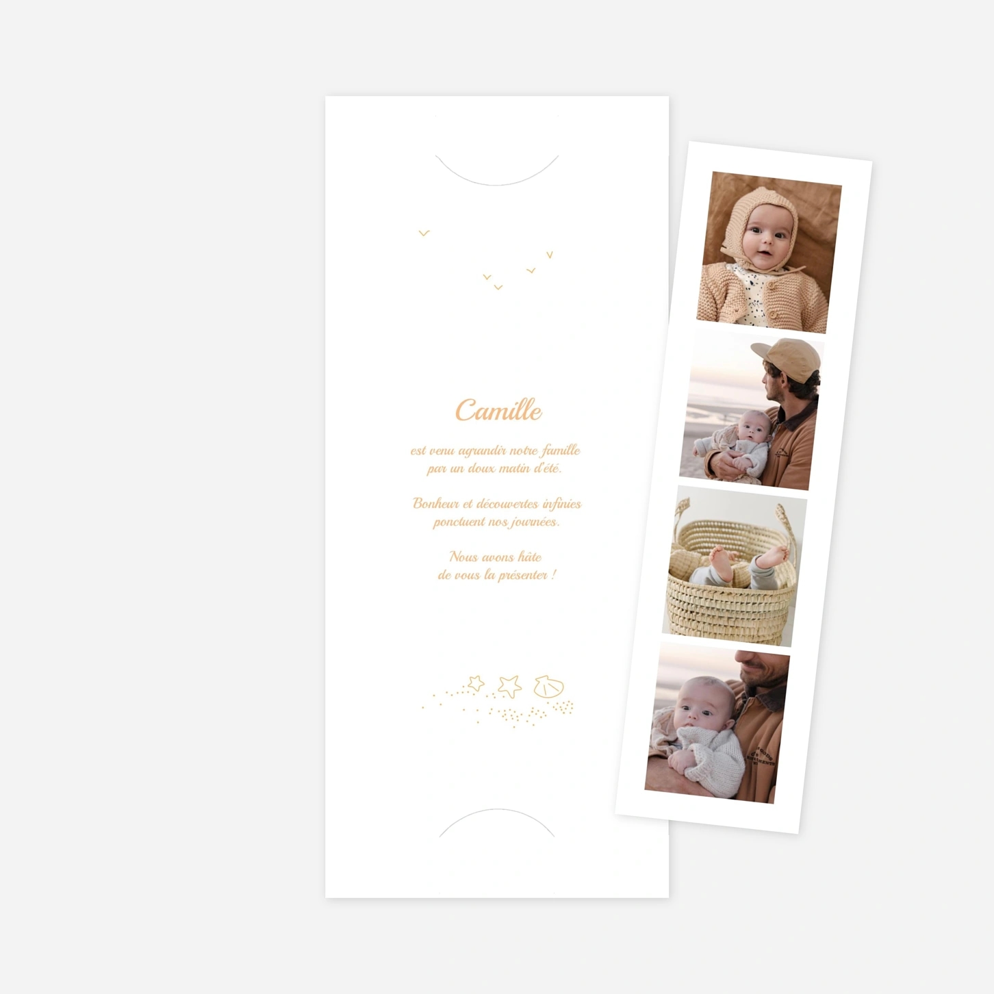 Faire-part naissance Première vague