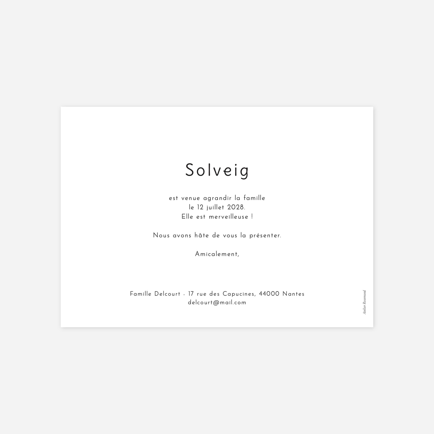 Faire-part naissance Premiers souvenirs