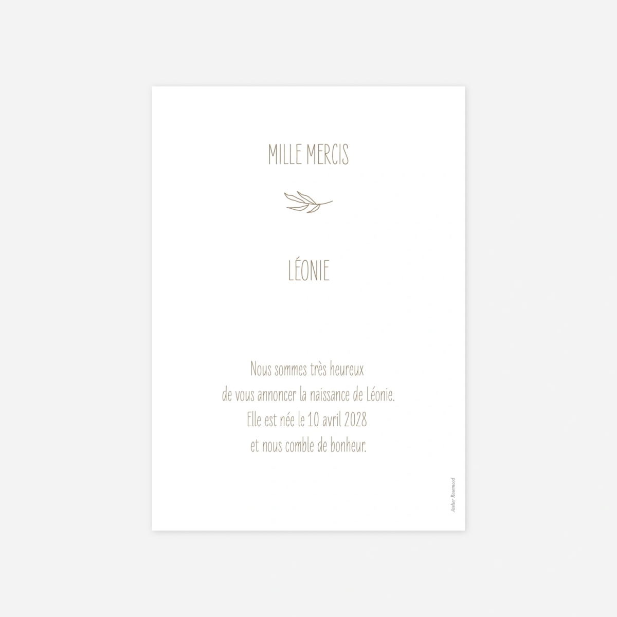 Faire-part naissance Petit Bouton