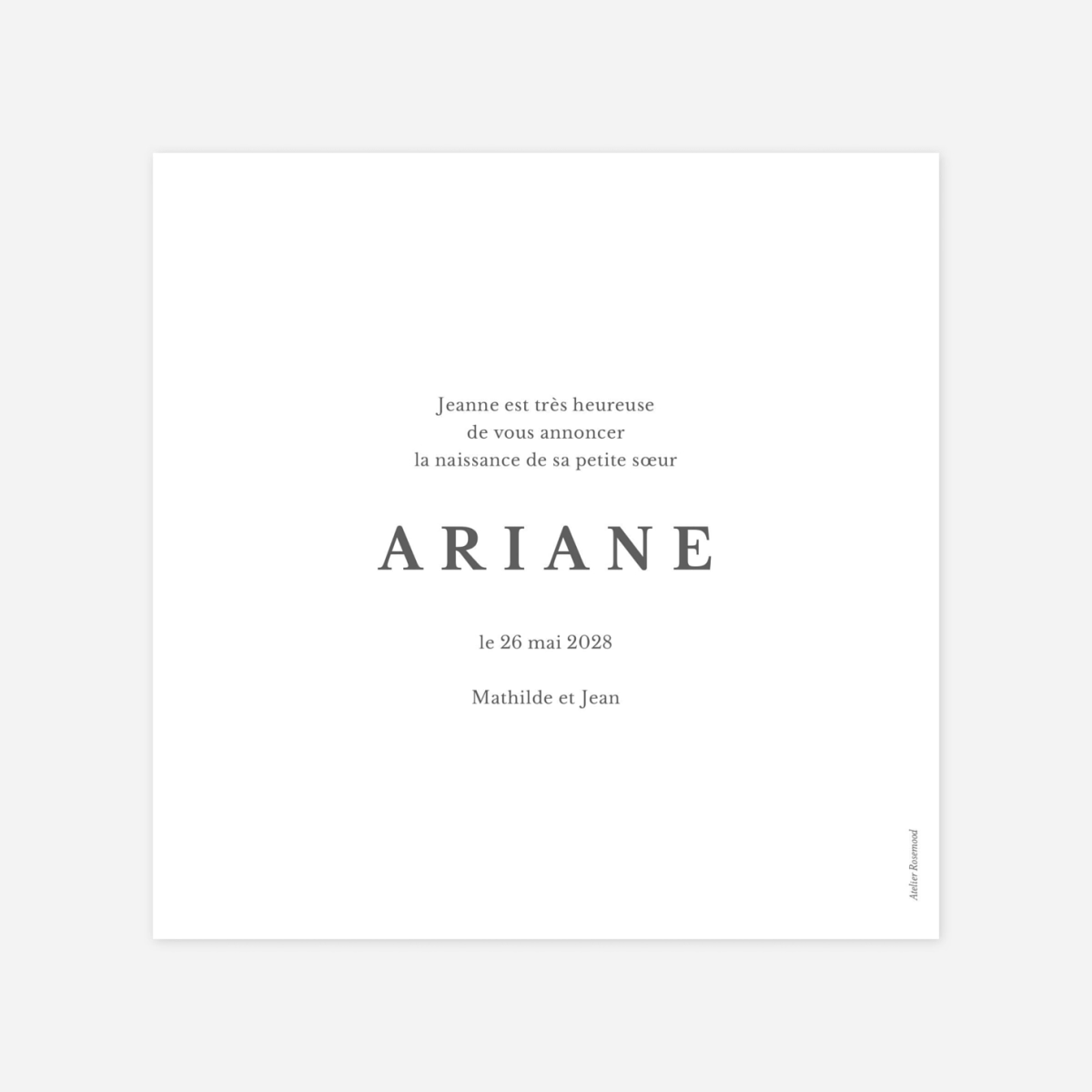 Faire-part naissance Petite Histoire