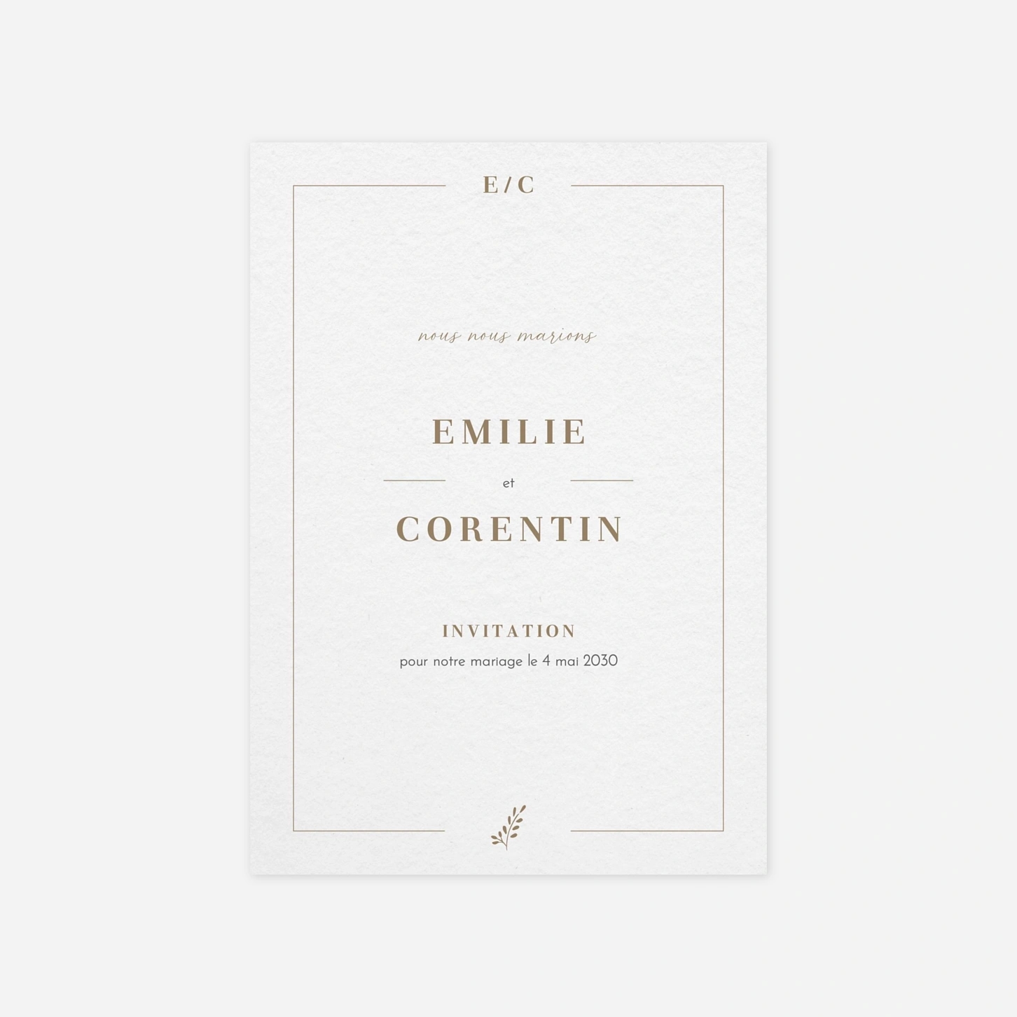 Faire-part mariage Pure Sérénité