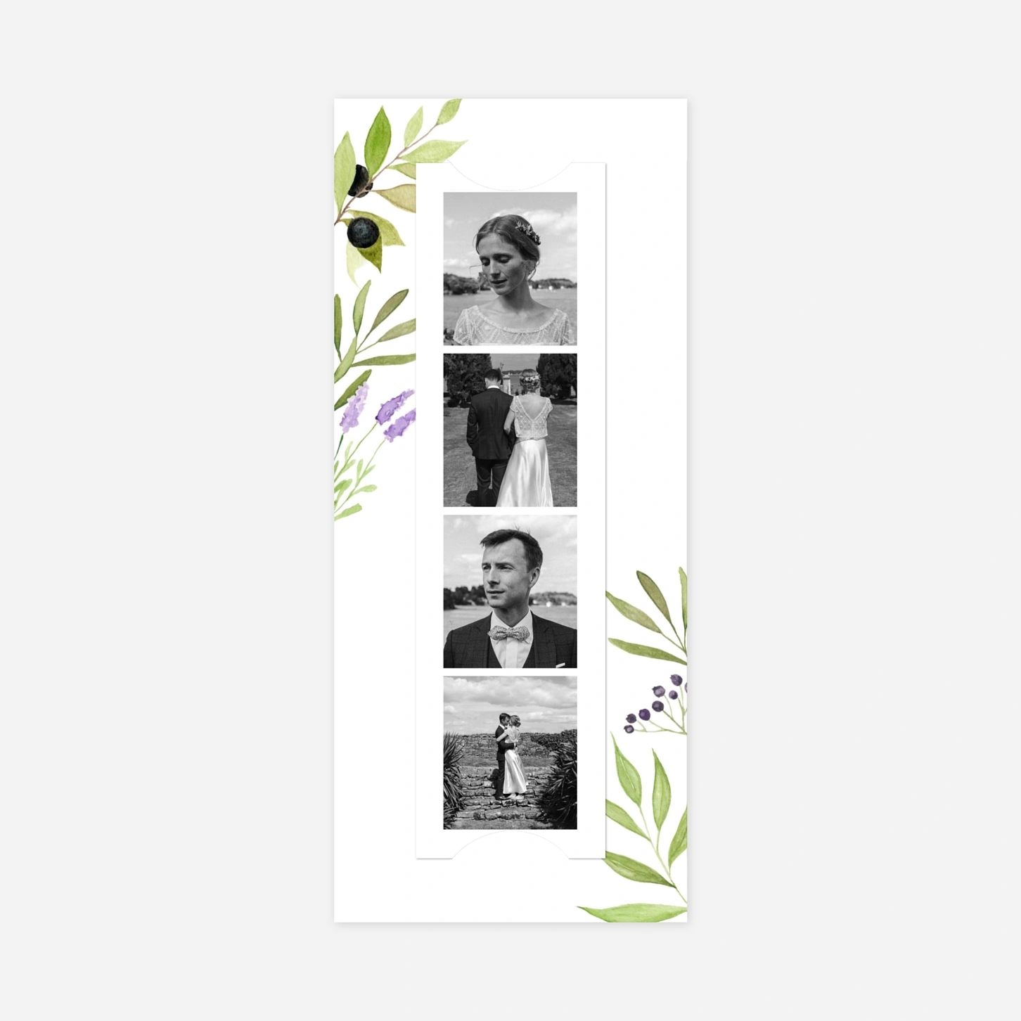 Carte de remerciements Quatre saisons