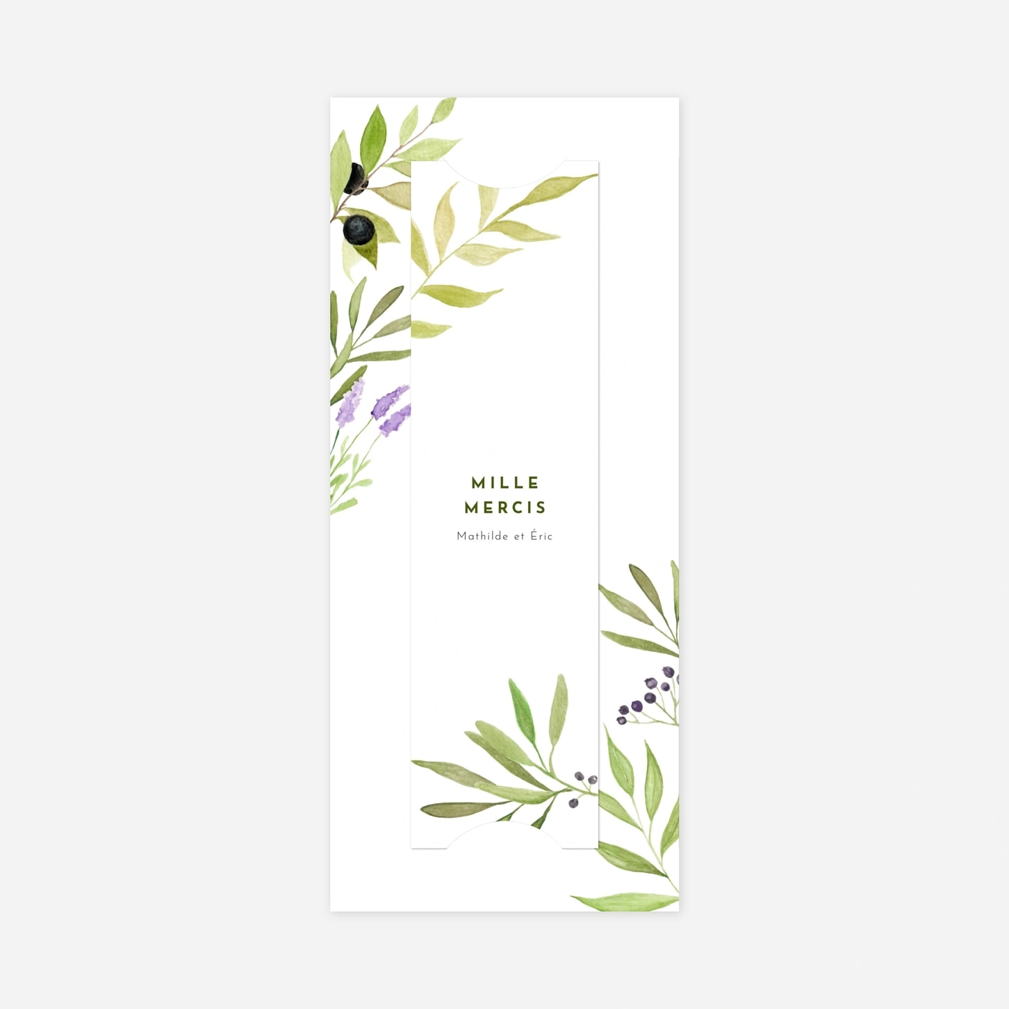 Carte de remerciements Quatre saisons