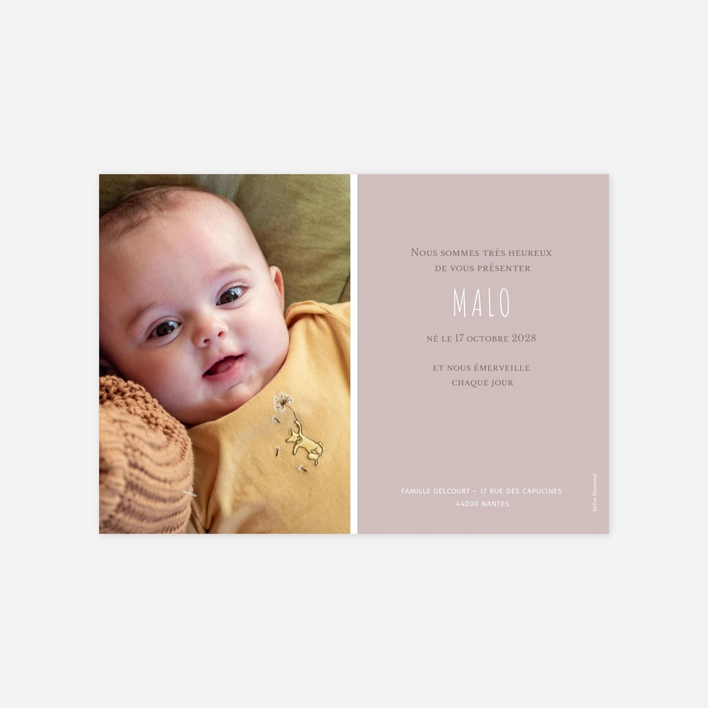 Faire-part naissance Rayon