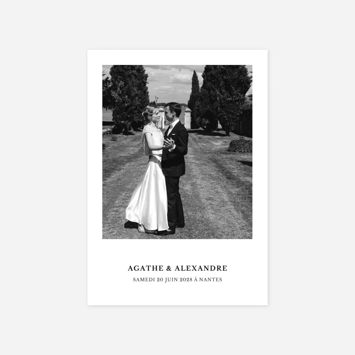 Carte de remerciements Reflets dans l'eau