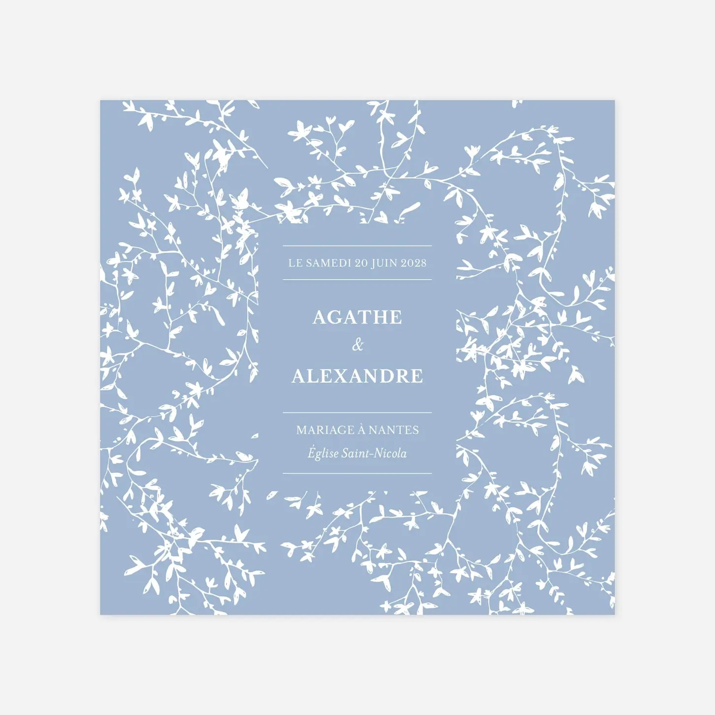 Faire-part mariage Reflets dans l'eau