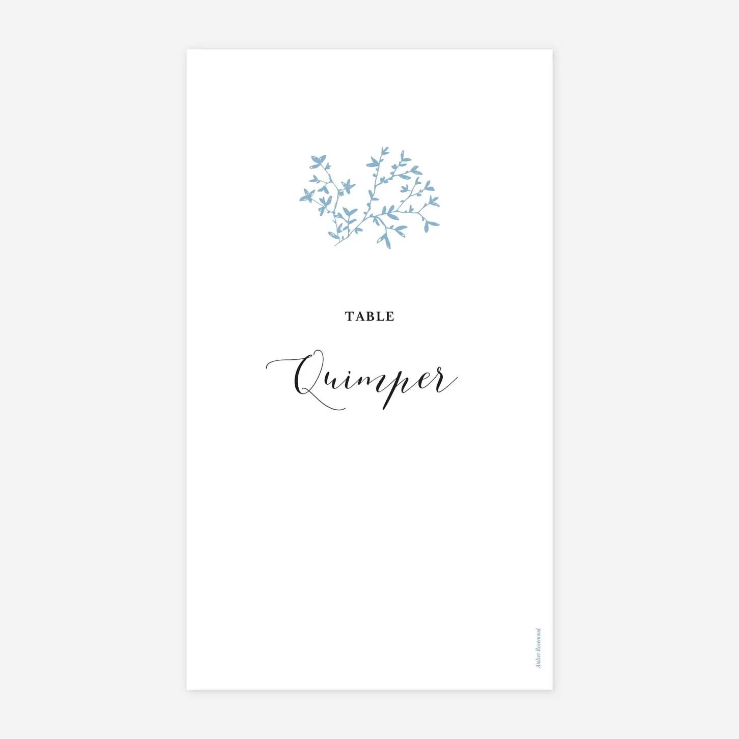 Marque-table mariage Reflets dans l'eau