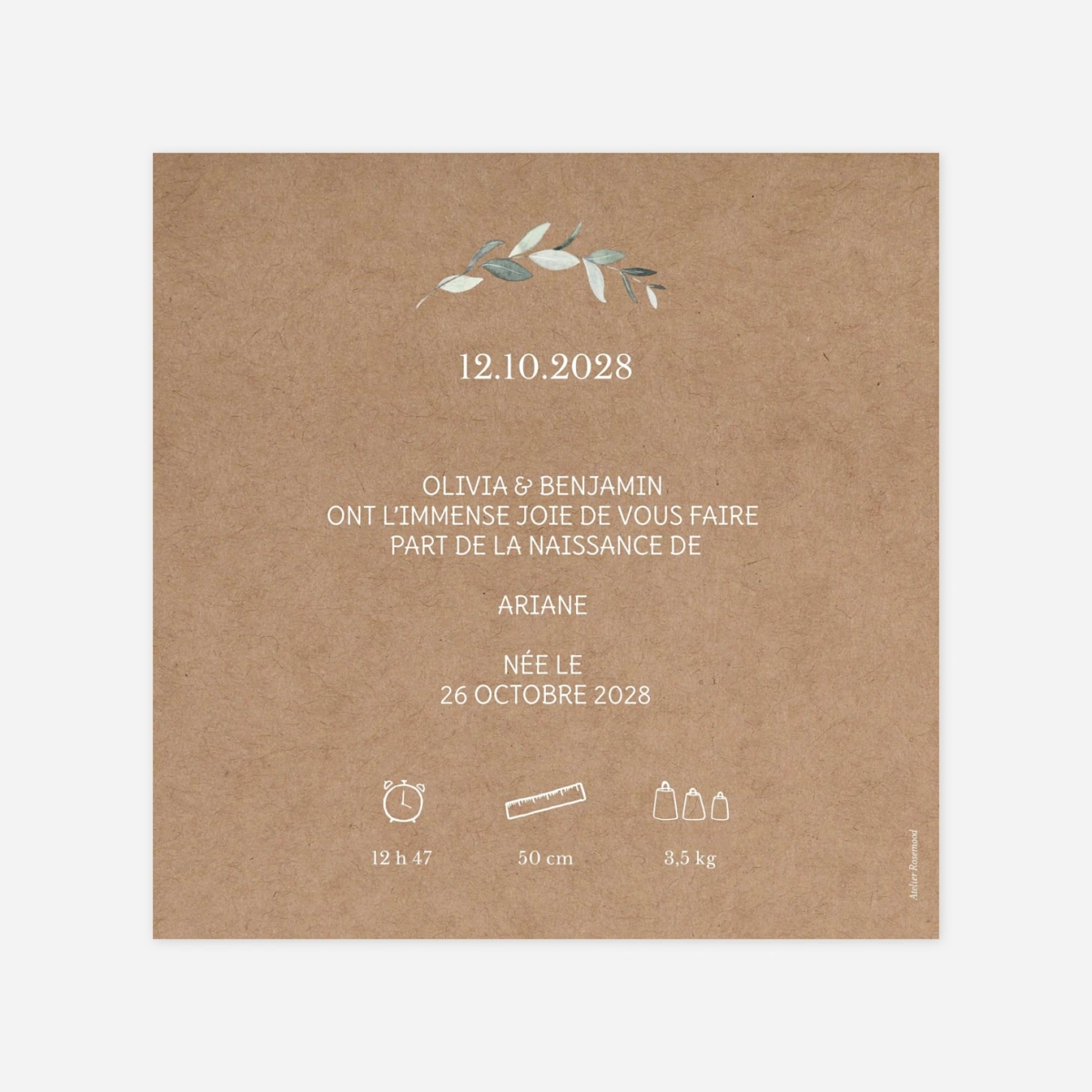 Faire-part naissance Petite pousse