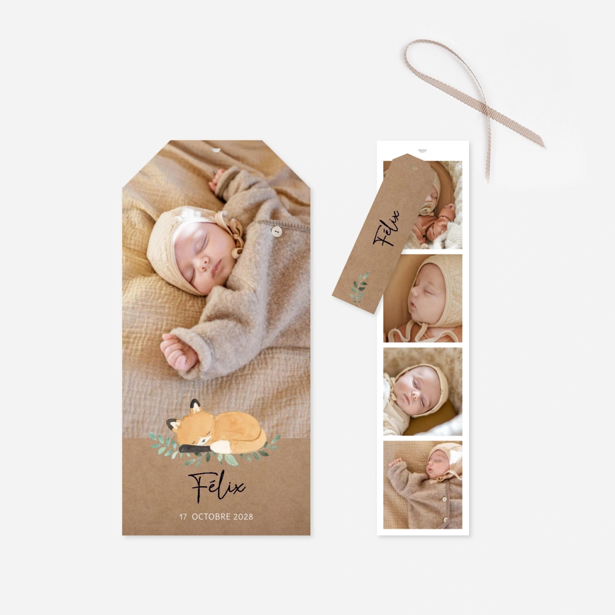 Faire-part naissance Mon doux renard