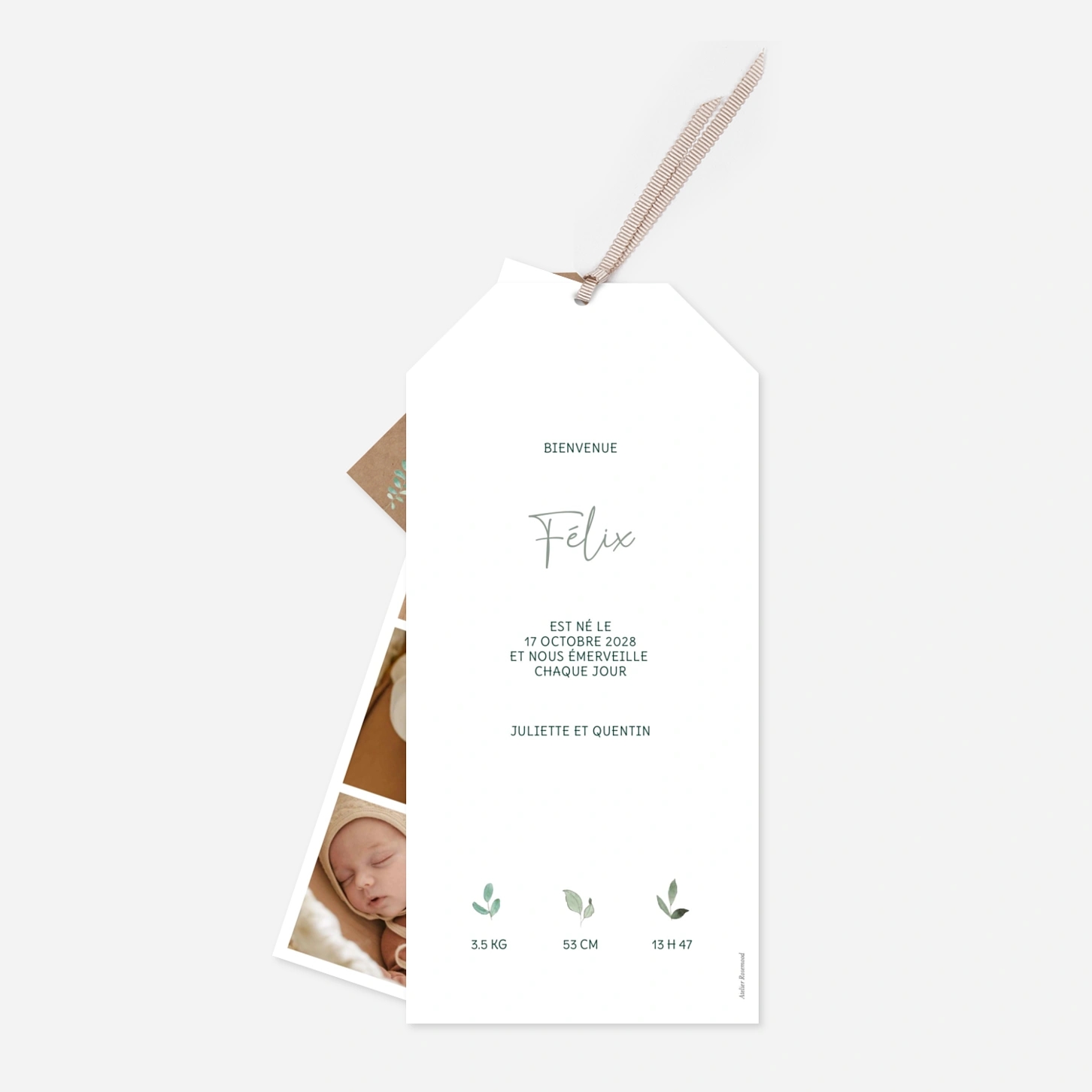 Faire-part naissance Mon doux renard