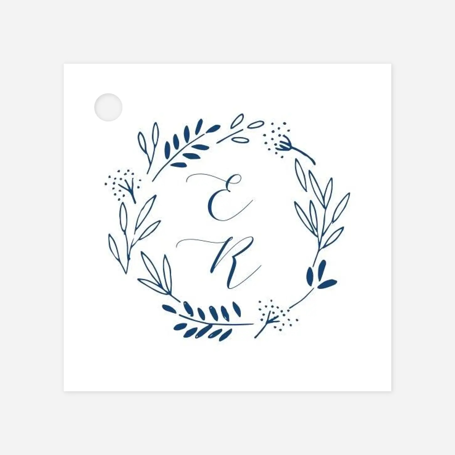 Etiquette perforée mariage Ronde des prés