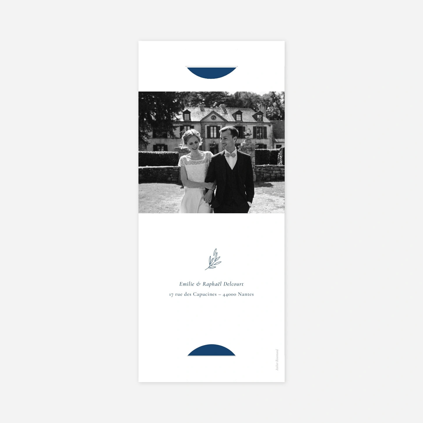 Carte de remerciements Ronde des prés