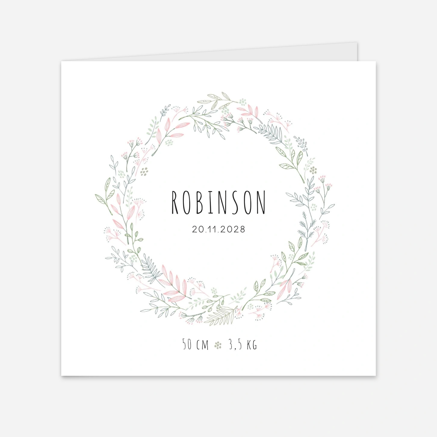 Faire-part naissance Ronde des prés colorée