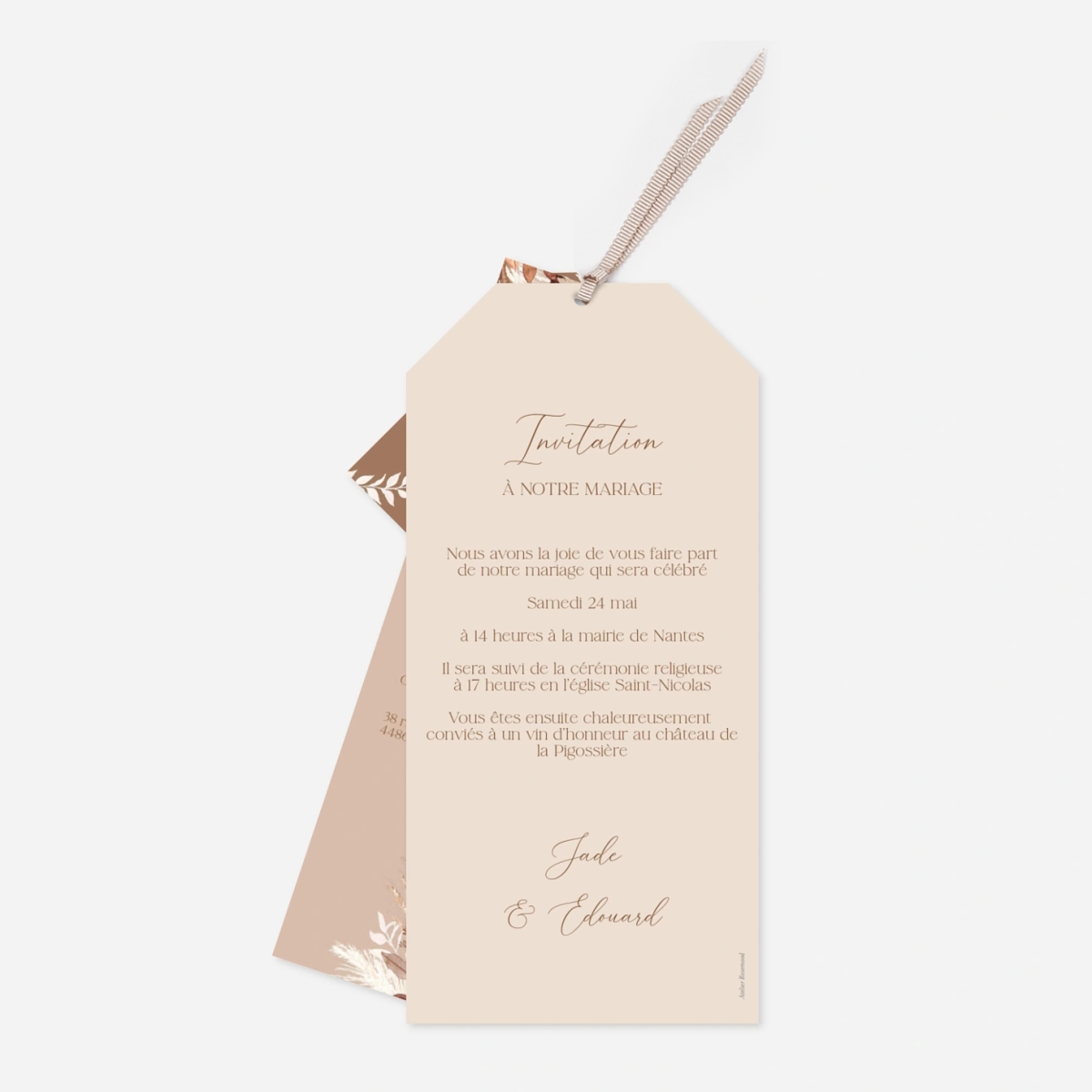 Faire-part mariage Douce lueur