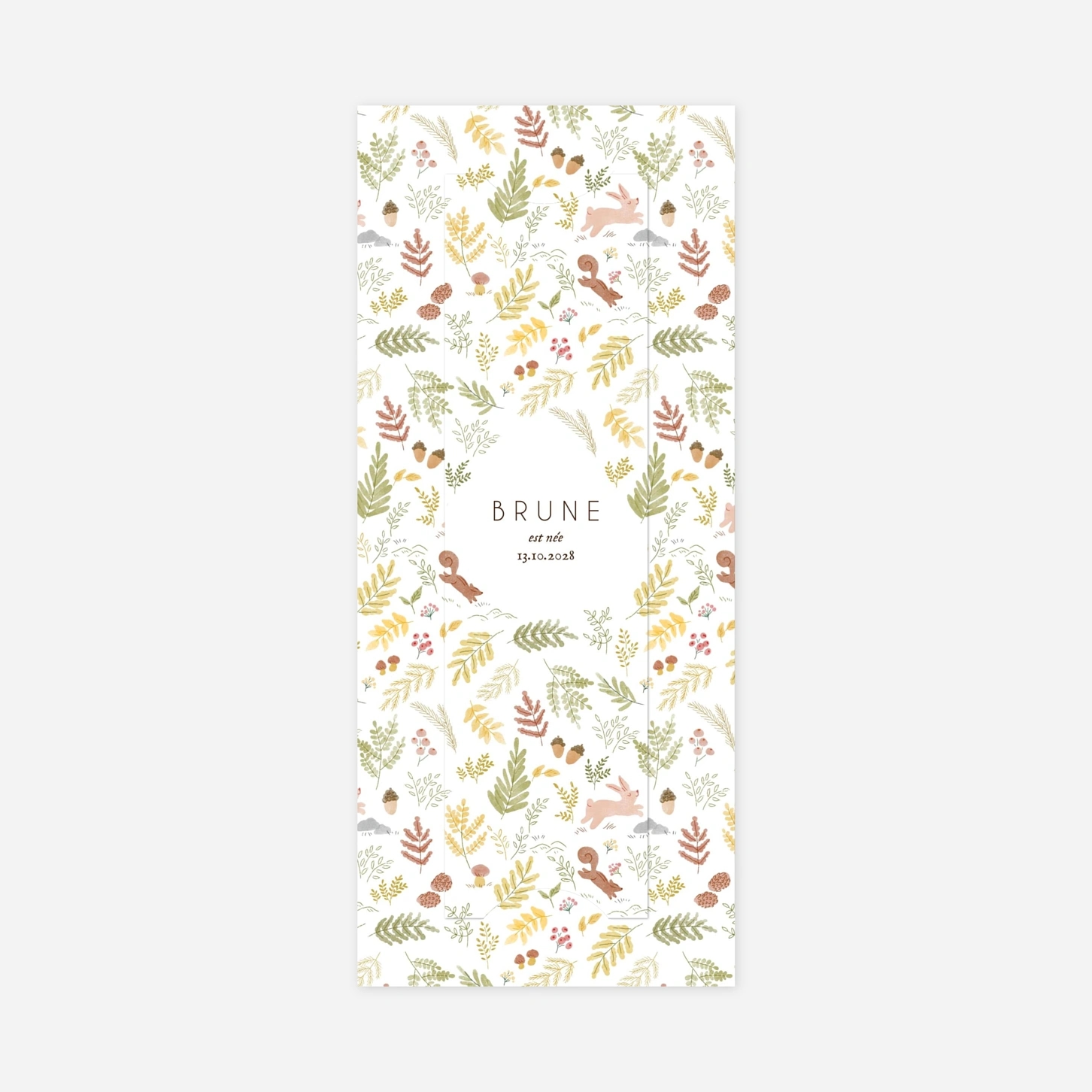 Faire-part naissance Renard aquarelle