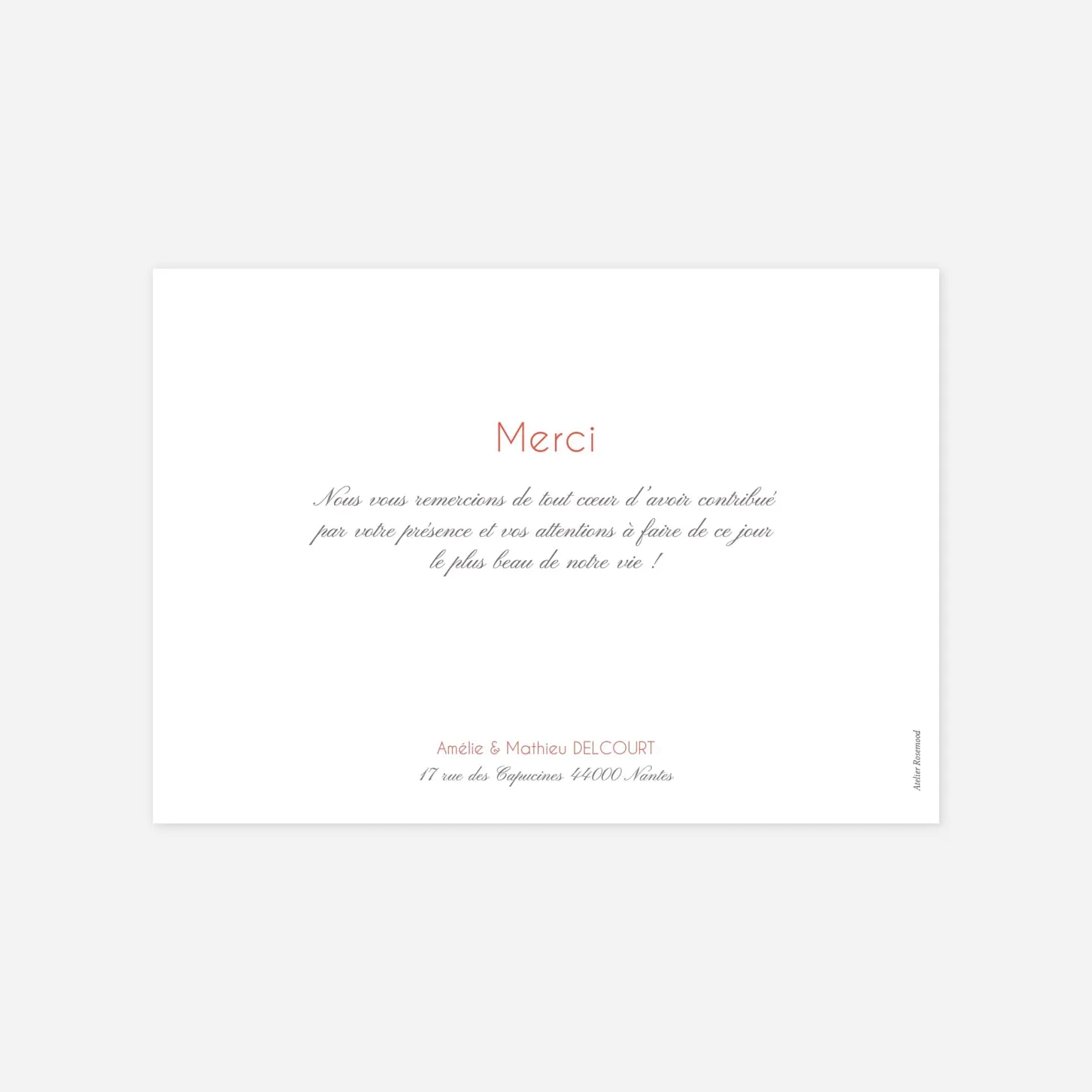 Carte de remerciements Réjouissance