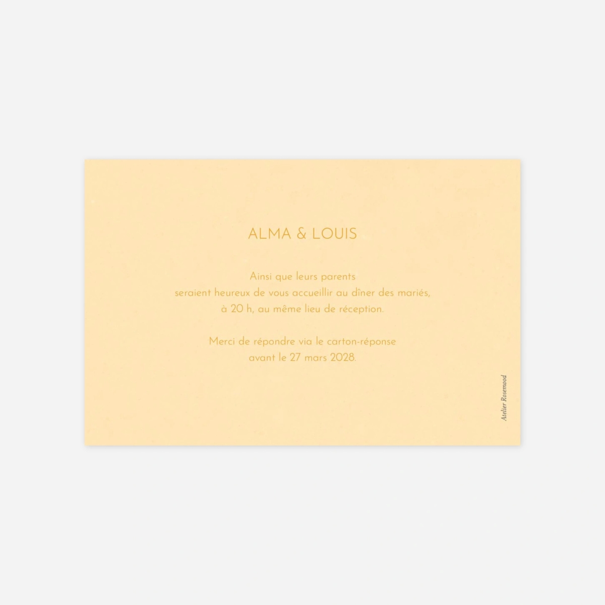 Carton d'invitation Douce harmonie