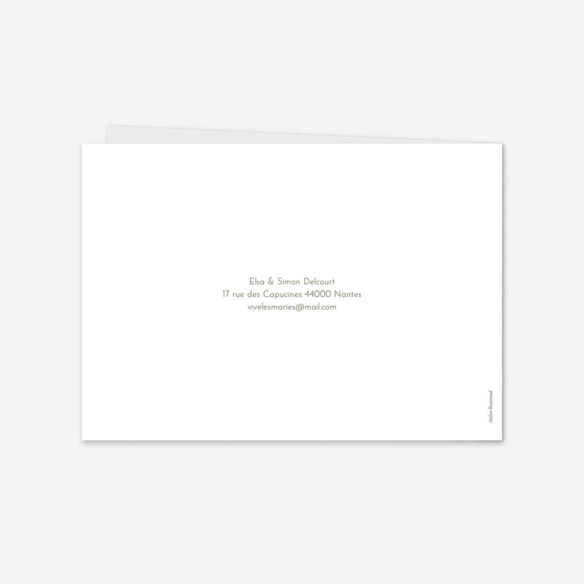 Carte de remerciements Romantique