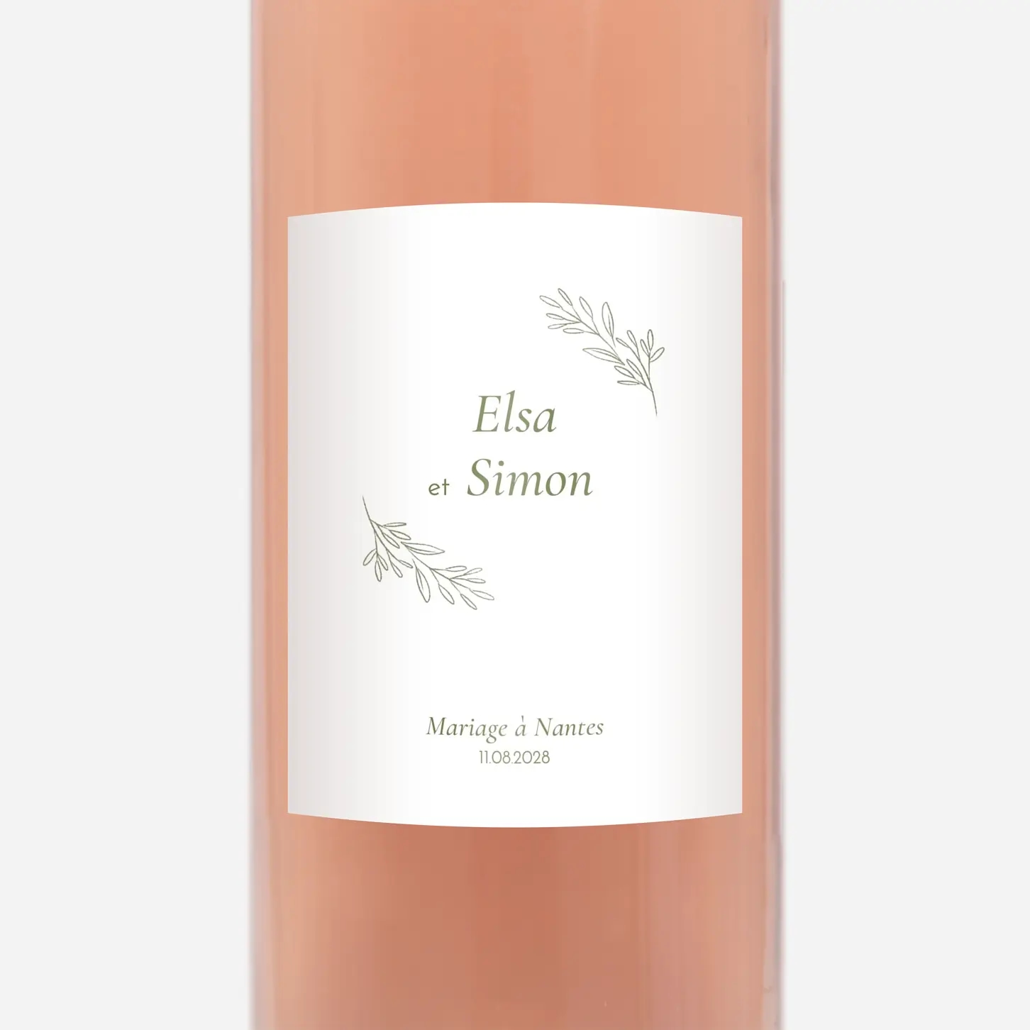 Étiquette bouteille Romantique