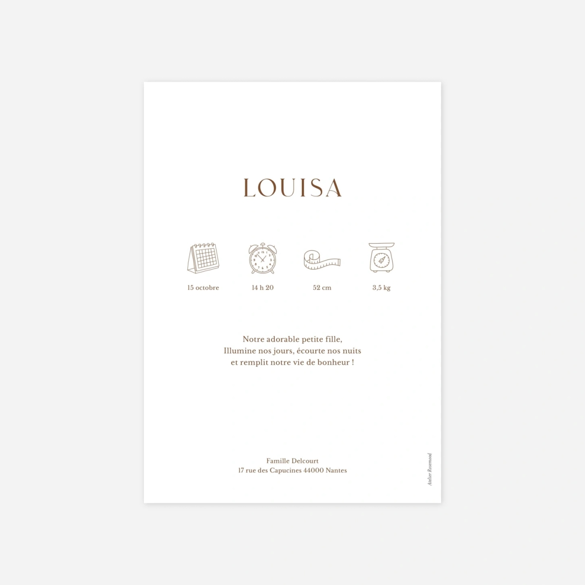 Faire-part naissance Rayures pastels