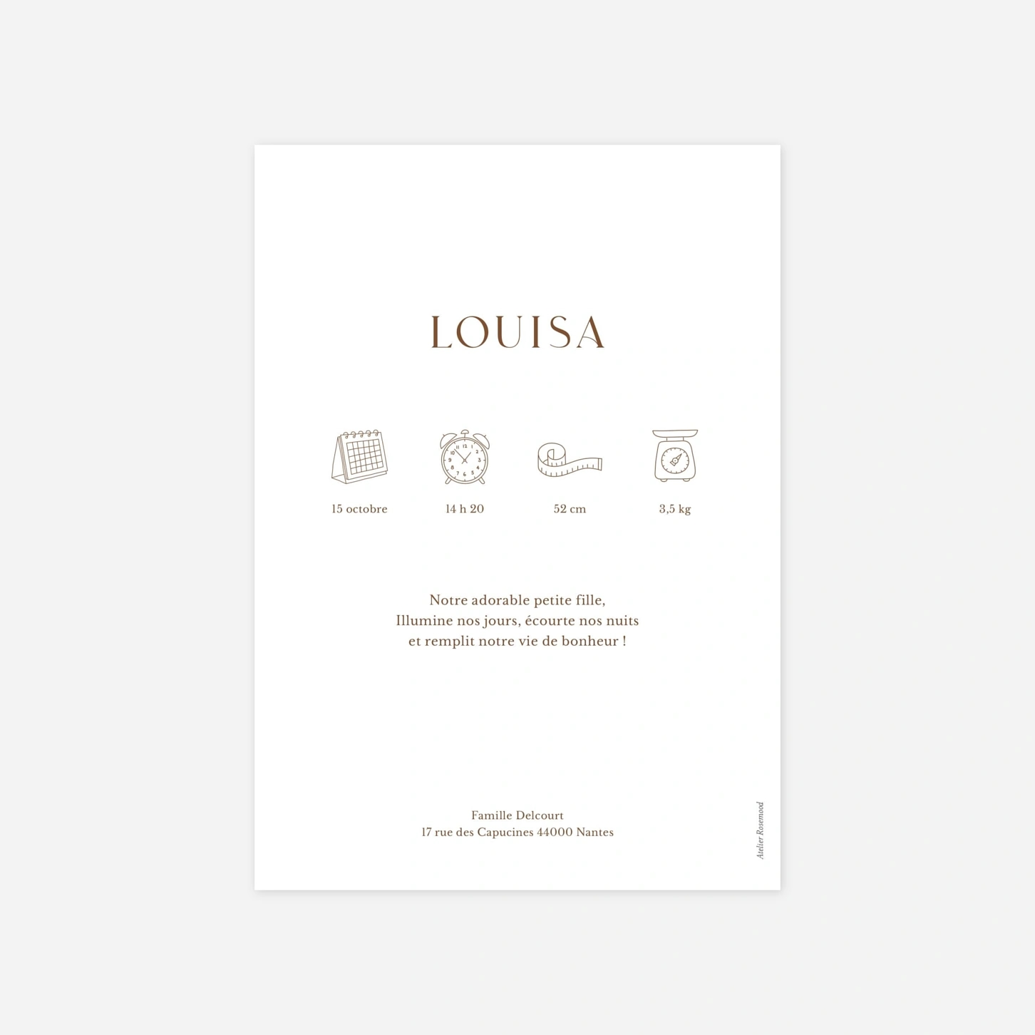 Faire-part naissance Rayures pastels