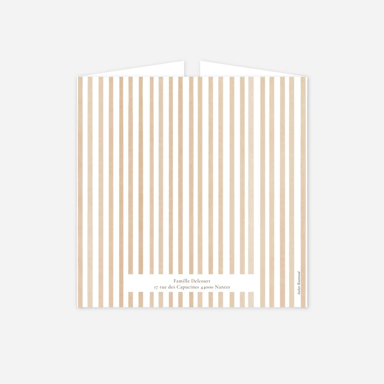 Faire-part naissance Rayures pastels