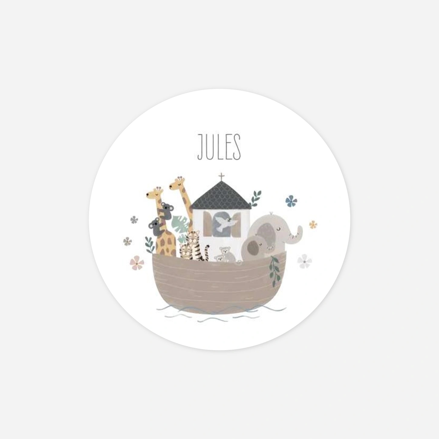 Stickers pour enveloppes baptême Tendre horizon