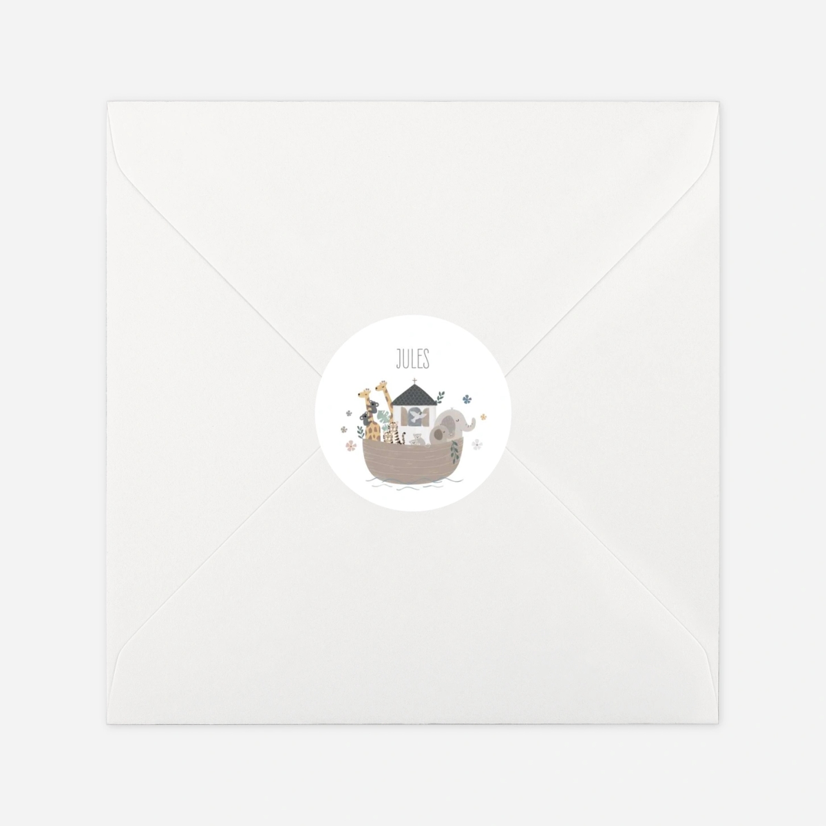 Stickers pour enveloppes baptême Tendre horizon