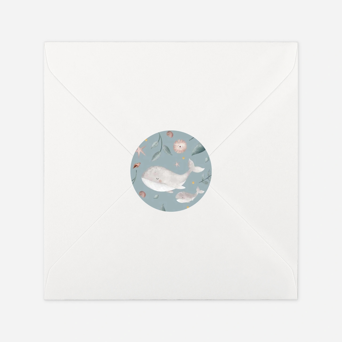 Stickers pour enveloppes baptême Tendres flots