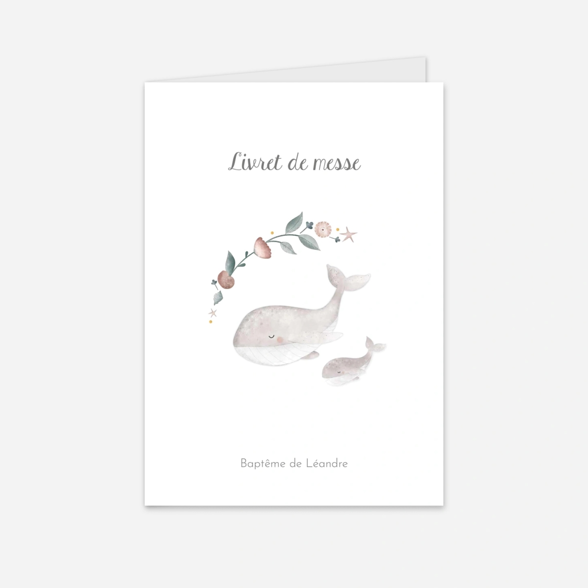 Livret de messe baptême Tendres flots