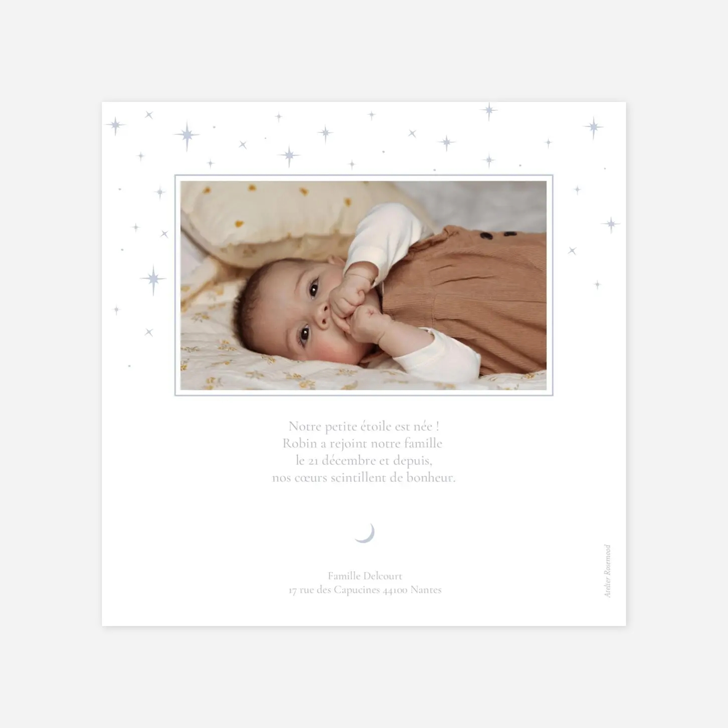 Faire-part naissance Sous les étoiles